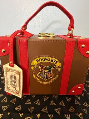 Loungefly Harry Potter Hogwarts Express Luggage Trunk Crossbody Bag